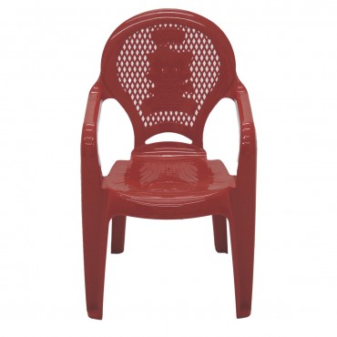 Cadeira com braços Catty Estampada vermelha